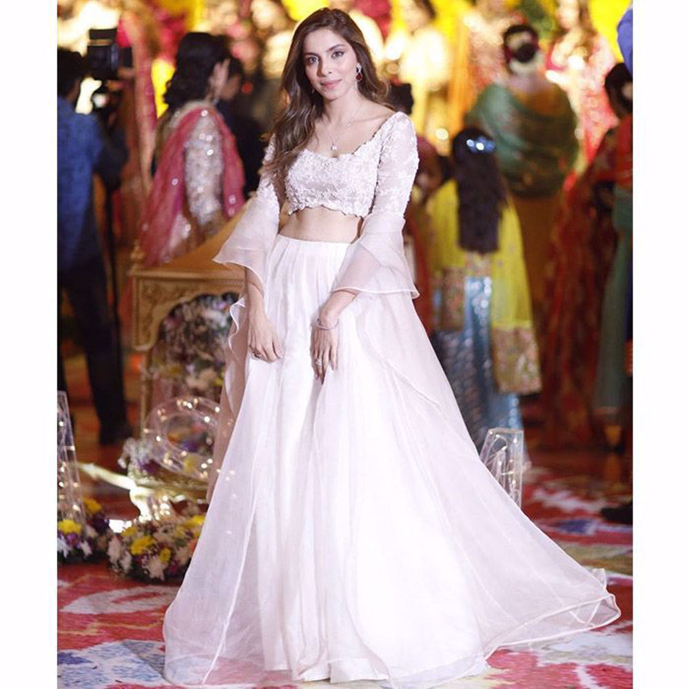 Picture of Our client making a statement wearing Mahtab lehnga choli