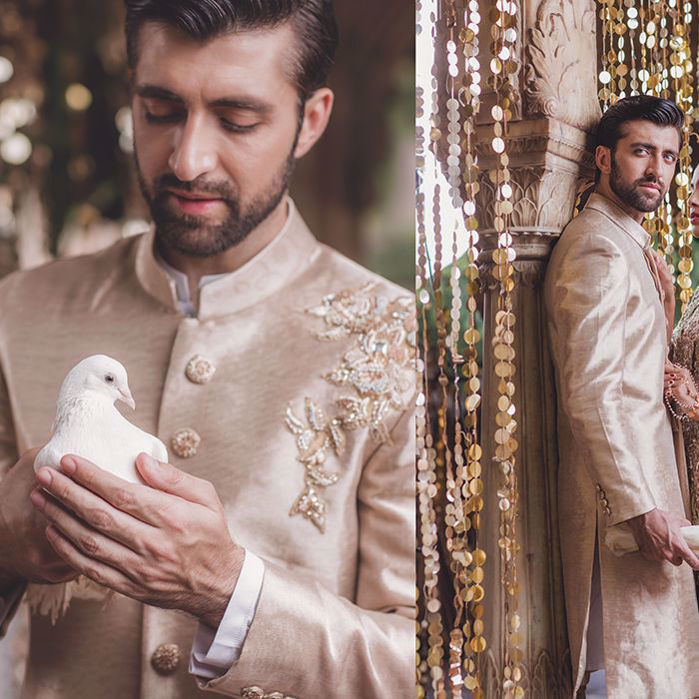 Picture of Zainab Salman's wedding menswear from the Bazeecha-E-Ishq