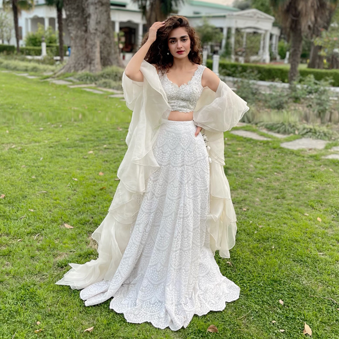 Picture of Hajra Yamin in Jehan Lehnga Choli