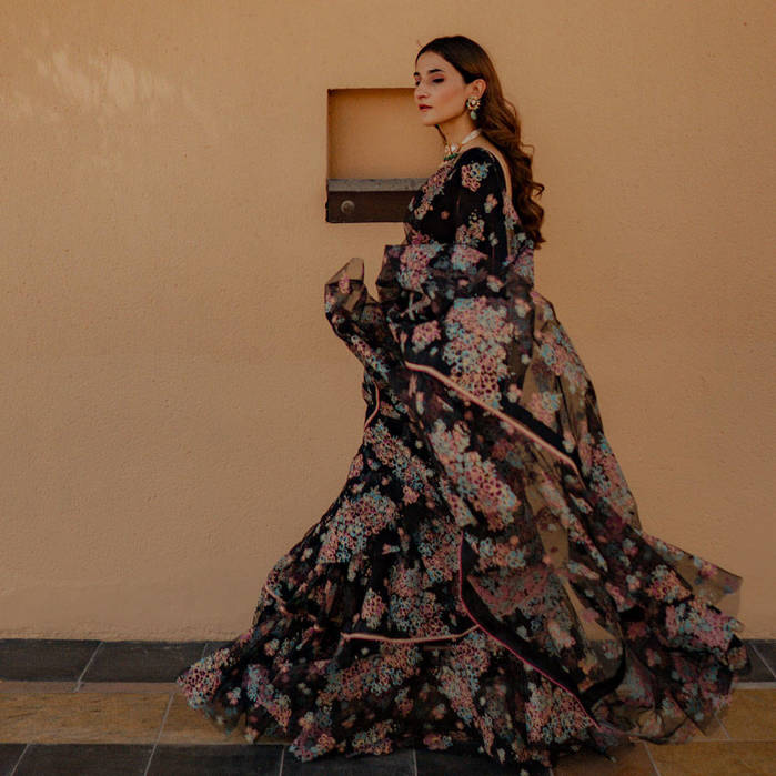 Picture of @umaraandkashaf shines bright in our Odyssey New York saree