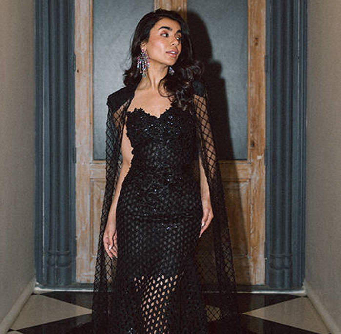 Picture of Sona Rafique in our Black Valarie outfit