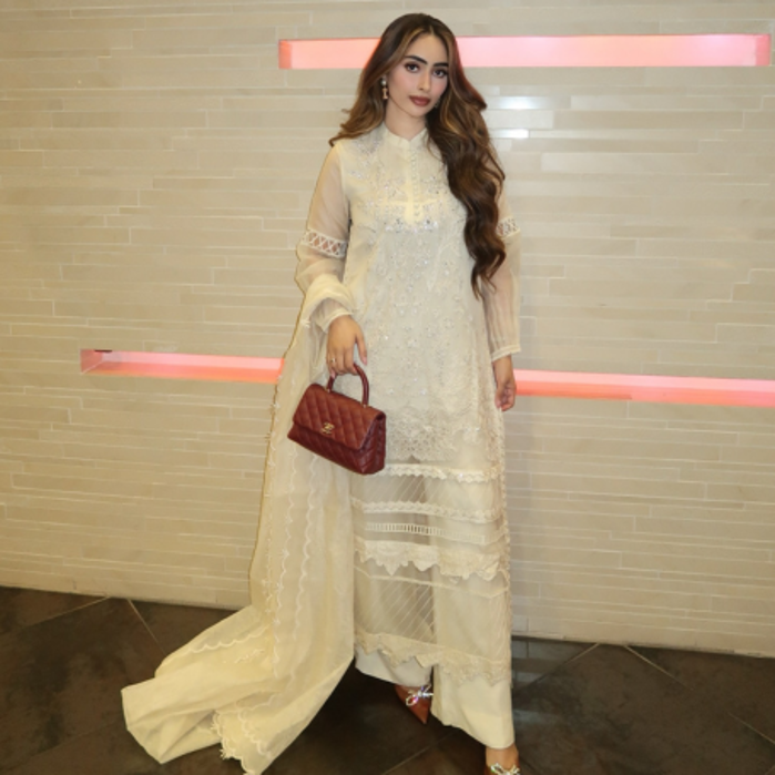 Picture of Ayesha Bano, Pharm. D. in Ivory Mist outfit