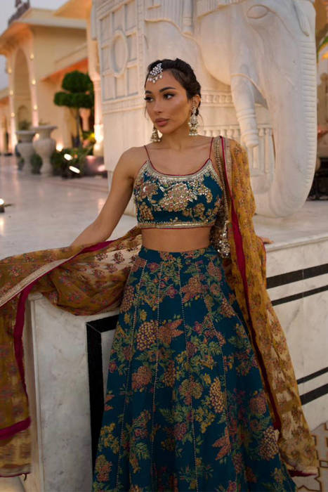 Deep Lake Lehnga Choli